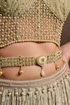 Tarun Tahiliani Gold Pearls, Crystals, Brooches Jewelled Embellished Belt at Aza Fashions Tarun Tahiliani_Gold Pearls, Crystals, Brooches Jewelled Embellished Belt _at_Aza_Fashions