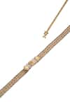 Shop_Tarun Tahiliani_Gold Pearls, Crystals, Stones, Brooches Woven And Jewelled Belt _at_Aza_Fashions