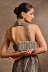 Shop_Tarun Tahiliani_Black Embroidery, Beads, Stones Mughal Inspired Clutch 