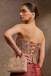 Buy Tarun Tahiliani Brown Embroidery, Beads, Stones, Sequins Floral Zardozi Clutch Online at Aza Fashions Buy_Tarun Tahiliani_Brown Embroidery, Beads, Stones, Sequins Floral Zardozi Clutch _Online_at_Aza_Fashions