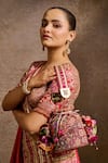 Buy Tarun Tahiliani Multi Color Embroidery, Stones, Beads, Tassels Kashida Potli Bag Buy_Tarun Tahiliani_Multi Color Embroidery, Stones, Beads, Tassels Kashida Potli Bag