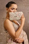 Shop Tarun Tahiliani Multi Color Embroidery, Beads, Stones, Rhinestones Mosaic Sling Clutch Bag Shop_Tarun Tahiliani_Multi Color Embroidery, Beads, Stones, Rhinestones Mosaic Sling Clutch Bag