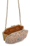 Tarun Tahiliani_Gold Sequins, Stones, Crystals Embroidered Octagonal Clutch _Online_at_Aza_Fashions