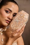 Tarun Tahiliani_Gold Sequins, Stones, Crystals Embroidered Octagonal Clutch _at_Aza_Fashions