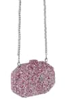 Tarun Tahiliani Blush Sequins, Stones, Chains Embroidered Octagonal Clutch Online at Aza Fashions Tarun Tahiliani_Blush Sequins, Stones, Chains Embroidered Octagonal Clutch _Online_at_Aza_Fashions