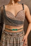 Shop Tarun Tahiliani Emerald Green Crystals, Brooches, Stones Jewelled Belt Online at Aza Fashions Shop_Tarun Tahiliani_Emerald Green Crystals, Brooches, Stones Jewelled Belt _Online_at_Aza_Fashions