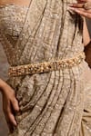 Buy Tarun Tahiliani Gold Crystals, Beads, Pearls, Embroidery Jewelled Hand Belt at Aza Fashions Buy_Tarun Tahiliani_Gold Crystals, Beads, Pearls, Embroidery Jewelled Hand Belt _at_Aza_Fashions