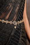 Tarun Tahiliani Gold Crystals, Brooches, Stones Jewelled Belt Online at Aza Fashions Tarun Tahiliani_Gold Crystals, Brooches, Stones Jewelled Belt _Online_at_Aza_Fashions
