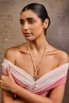 Buy_Tarun Tahiliani_Gold Plated Pearl Chain Lariat Necklace _at_Aza_Fashions