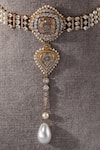 Tarun Tahiliani Gold Plated Pearl Pendant Drop Embellished Choker Online at Aza Fashions Tarun Tahiliani_Gold Plated Pearl Pendant Drop Embellished Choker _Online_at_Aza_Fashions