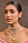 Buy Tarun Tahiliani Gold Plated Pearl And Zircon Multi Layered Choker Necklace at Aza Fashions Buy_Tarun Tahiliani_Gold Plated Pearl And Zircon Multi Layered Choker Necklace _at_Aza_Fashions