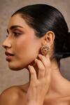 Buy Tarun Tahiliani Gold Plated Gemstones, Faux Diamonds, Pear Shaped Embellished Stud Earrings at Aza Fashions Buy_Tarun Tahiliani_Gold Plated Gemstones, Faux Diamonds, Pear Shaped Embellished Stud Earrings _at_Aza_Fashions
