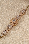Tarun Tahiliani Gold Plated Gemstones, Diamonds, Crystals Oval Centric Embellished Bracelet Online at Aza Fashions Tarun Tahiliani_Gold Plated Gemstones, Diamonds, Crystals Oval Centric Embellished Bracelet _Online_at_Aza_Fashions