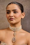 Buy Tarun Tahiliani Gold Plated Pearl Linked Embellished Gulluband Necklace at Aza Fashions Buy_Tarun Tahiliani_Gold Plated Pearl Linked Embellished Gulluband Necklace _at_Aza_Fashions