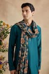 Buy Kalista Emerald Green Chanderi Silk Embroidery, Aarush Kurta Set With Floral Dupatta Buy_Kalista_Emerald Green Chanderi Silk Embroidery, Aarush Kurta Set With Floral Dupatta