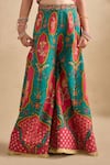 Shop Kalista Pink Silk Embroidery, Zari Urja Floral Sharara Blouse Set Online at Aza Fashions Shop_Kalista_Pink Silk Embroidery, Zari Urja Floral Sharara Blouse Set _Online_at_Aza_Fashions