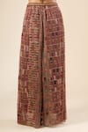 Shop_Tarun Tahiliani_Brown Geometric Print Palazzo _Online_at_Aza_Fashions