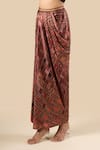 Buy_Tarun Tahiliani_Multi Color Printed Draped Skirt _Online_at_Aza_Fashions