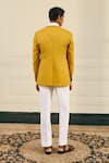 Gargee Designers_Mustard Cotton, Suiting Button-front Spread Collar Shacket _Online_at_Aza_Fashions