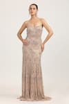 Buy_Bling Empire_Beige Mesh, Lycra Sequins Sweetheart Neck Aurelia Hand Embellished Gown _Online_at_Aza_Fashions