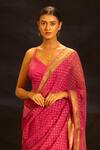 Banana Labs Pink Kota Doria Metallic Thread Woven Saree Online at Aza Fashions Banana Labs_Pink Kota Doria Metallic Thread Woven Saree _Online_at_Aza_Fashions
