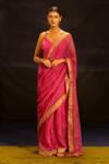 Buy Banana Labs Pink Kota Doria Metallic Thread Woven Saree at Aza Fashions Buy_Banana Labs_Pink Kota Doria Metallic Thread Woven Saree _at_Aza_Fashions