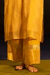 Buy Banana Labs Mustard Kota Doria, Cotton Round Woven Pattern Kurta And Palazzo Set With Slip Online at Aza Fashions Buy_Banana Labs_Mustard Kota Doria, Cotton Round Woven Pattern Kurta And Palazzo Set With Slip _Online_at_Aza_Fashions