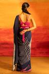 Shop Banana Labs Navy Cotton, Crinkle Saree at Aza Fashions Shop_Banana Labs_Navy Cotton, Crinkle Saree _at_Aza_Fashions