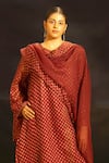 Buy Banana Labs Maroon Kota Doria, Cotton Mandarin Collar Polka Pattern Kurta Palazzo Set Online at Aza Fashions Buy_Banana Labs_Maroon Kota Doria, Cotton Mandarin Collar Polka Pattern Kurta Palazzo Set _Online_at_Aza_Fashions