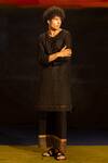 Shop Banana Labs Black Kota Doria, Cotton Foil Printing Embroidered Polka Dot Kurta And Palazzo Set Online at Aza Fashions Shop_Banana Labs_Black Kota Doria, Cotton Foil Printing Embroidered Polka Dot Kurta And Palazzo Set _Online_at_Aza_Fashions