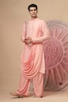 Shop_Soniya G_Pink Muslin Embroidery Cowl Kurta Set _Online_at_Aza_Fashions