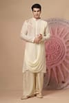 Buy_Soniya G_Ivory Muslin Embroidery Cowl Kurta Set _Online_at_Aza_Fashions