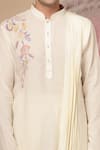 Buy_Soniya G_Ivory Muslin Embroidery Cowl Kurta Set 