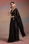 Dressfolk_Black Tissue Beads Rehmate Saree With Unstitched Blouse Piece _Online_at_Aza_Fashions