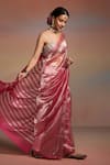 Shop Dressfolk Pink Tissue Beads Amaira Stripe Woven Saree With Unstitched Blouse Piece Online at Aza Fashions Shop_Dressfolk_Pink Tissue Beads Amaira Stripe Woven Saree With Unstitched Blouse Piece _Online_at_Aza_Fashions