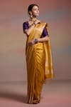 Shop Dressfolk Yellow Maheshwari, Silk Zari, Ziya Woven Saree With Unstitched Blouse Piece Online at Aza Fashions Shop_Dressfolk_Yellow Maheshwari, Silk Zari, Ziya Woven Saree With Unstitched Blouse Piece _Online_at_Aza_Fashions