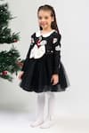 The Pony & Peony Co._Black Flannel, Cotton Bows, Ribbons Swan Dress _Online_at_Aza_Fashions