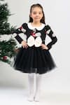 Buy_The Pony & Peony Co._Black Flannel, Cotton Bows, Ribbons Swan Dress _at_Aza_Fashions