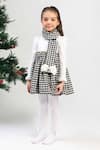Buy The Pony & Peony Co. White Tweed Houndstooth Pattern Dress at Aza Fashions Buy_The Pony & Peony Co._White Tweed Houndstooth Pattern Dress _at_Aza_Fashions