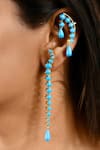 Buy_MAALICIOUS JEWELRY_Blue Crystals Waves Of Crabby Earrings _at_Aza_Fashions