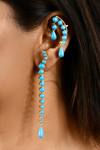 MAALICIOUS JEWELRY Gold Plated Imitation Gemstones Waves Of Blue Ear Cuff - Single Pc Online at Aza Fashions MAALICIOUS JEWELRY_Gold Plated Imitation Gemstones Waves Of Blue Ear Cuff - Single Pc _Online_at_Aza_Fashions