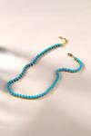 Shop MAALICIOUS JEWELRY Blue Waves Of Giselle Tennis Chain Necklace at Aza Fashions Shop_MAALICIOUS JEWELRY_Blue Waves Of Giselle Tennis Chain Necklace _at_Aza_Fashions