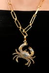 Buy MAALICIOUS JEWELRY Blue So Crabby Pendant at Aza Fashions Buy_MAALICIOUS JEWELRY_Blue So Crabby Pendant _at_Aza_Fashions