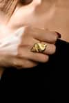 Buy MAALICIOUS JEWELRY Gold Plated Sea Snail Ring - Single Pc at Aza Fashions Buy_MAALICIOUS JEWELRY_Gold Plated Sea Snail Ring - Single Pc _at_Aza_Fashions
