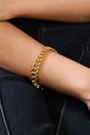 Buy MAALICIOUS JEWELRY Gold Plated Tidal Wave Cuban Link Bracelet at Aza Fashions Buy_MAALICIOUS JEWELRY_Gold Plated Tidal Wave Cuban Link Bracelet _at_Aza_Fashions