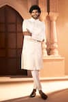Shop Arihant Rai Sinha Cream Silk, Dupion Embroidery, Sequins Tonal Sherwani Set at Aza Fashions Shop_Arihant Rai Sinha_Cream Silk, Dupion Embroidery, Sequins Tonal Sherwani Set _at_Aza_Fashions