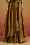 Chandrima Gold Tissue Cut Work Layered Lehenga Online at Aza Fashions Chandrima_Gold Tissue Cut Work Layered Lehenga _Online_at_Aza_Fashions