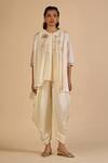 Buy Gulabo By Abu Sandeep Off White Chanderi Draped Pant at Aza Fashions Buy_Gulabo By Abu Sandeep_Off White Chanderi Draped Pant _at_Aza_Fashions