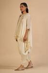 Gulabo By Abu Sandeep Off White Chanderi Draped Pant Online at Aza Fashions Gulabo By Abu Sandeep_Off White Chanderi Draped Pant _Online_at_Aza_Fashions