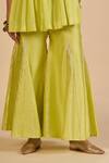 Buy Gulabo By Abu Sandeep Lime Chanderi Metallic Thread, Sequins Embroidered Flared Pant Online at Aza Fashions Buy_Gulabo By Abu Sandeep_Lime Chanderi Metallic Thread, Sequins Embroidered Flared Pant _Online_at_Aza_Fashions